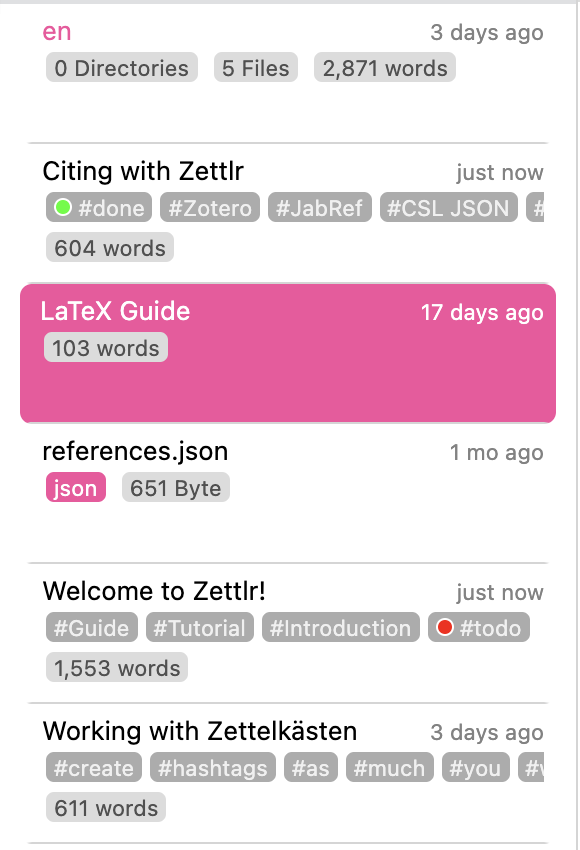 The possible meta information of files