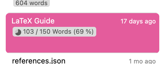 Contador de objetivos de escritura