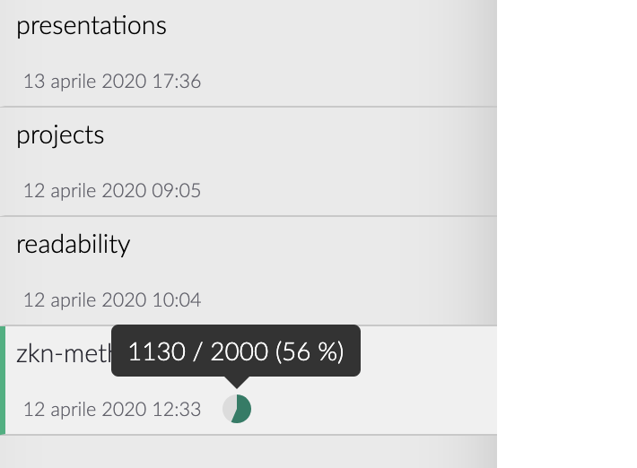 Contatore dei traguardi di scrittura